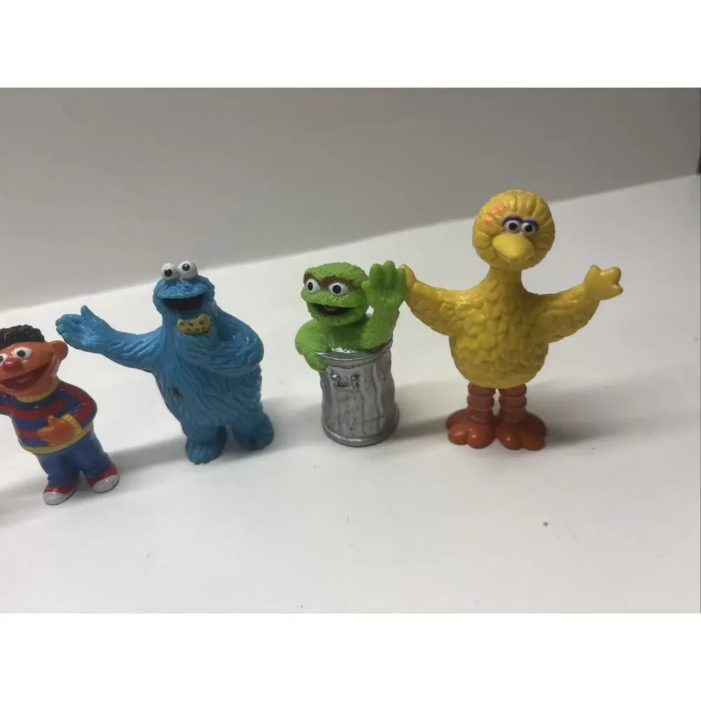 JHP Sesame Street 3” Cake Topper Figures Lot Of 5 - Cookie Monster Big Bird Etc